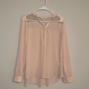 Olive and Oak Sheer Long Sleeve Top